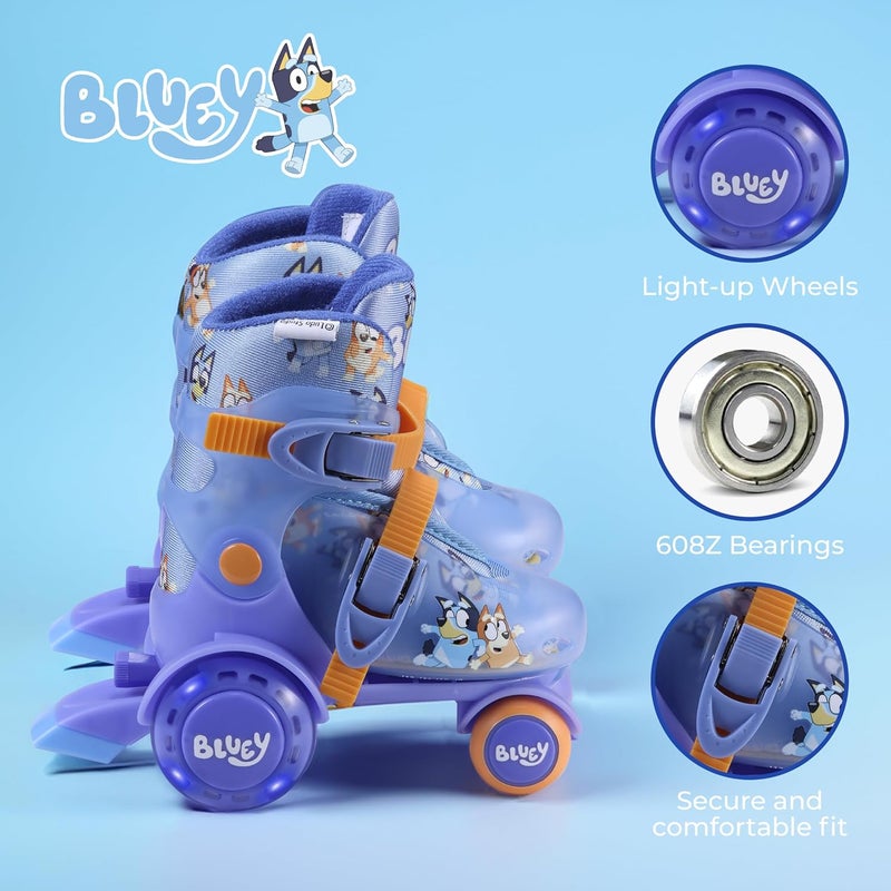 VOYAGER Kids Trainer Skates - Light Up Wheels, ABEC 5 Bearings, Durable PVC Material, Foam Shoe Lining, Perfect for Active Fun and Adventures, US Size 9-12 - Image 2
